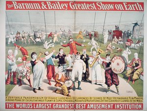 Barnum and Bailey Greatest Show -tapahtumaa mainostava juliste